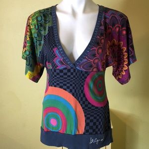 Desigual Print Boho Top A-30